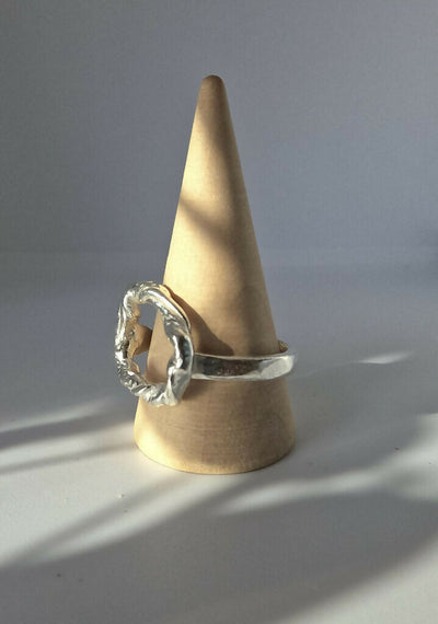 Silver Organic Circle Ring