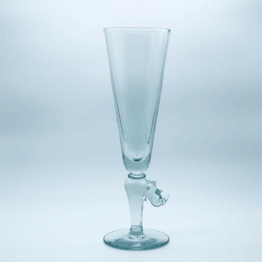 Champagne Flutes with Animal Stem Set of 4