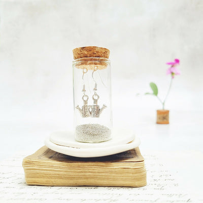 Watering Can Earrings in a Bottle