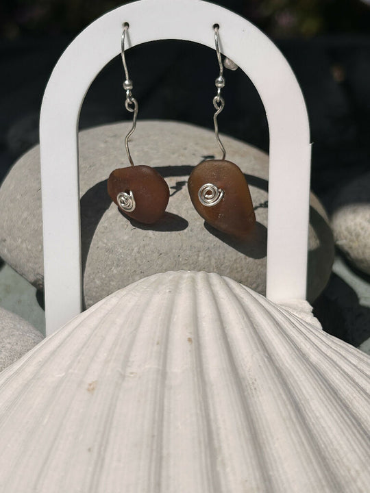 Sea glass earrings