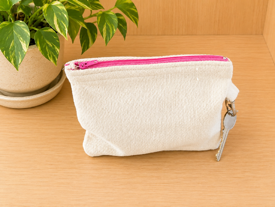 Handmade Fabric Purse – White  Design