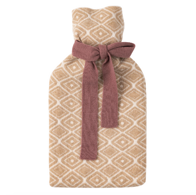 Reversible Merino Hot Water Bottle in Sand