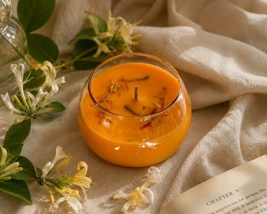 Orange Honeysuckle Scented Bowl Candle