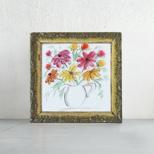 'Dahlias' Framed Original Art