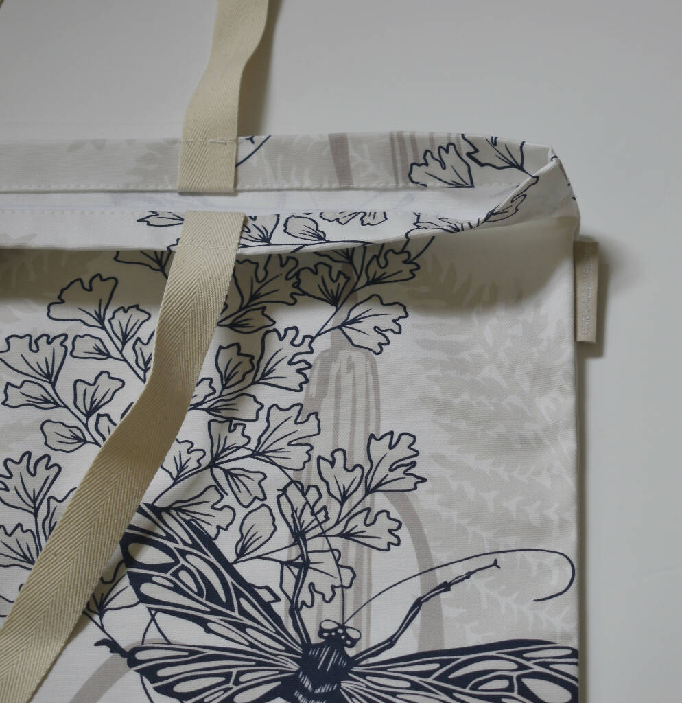 Dragonfly Wings Tote Bag in Almond