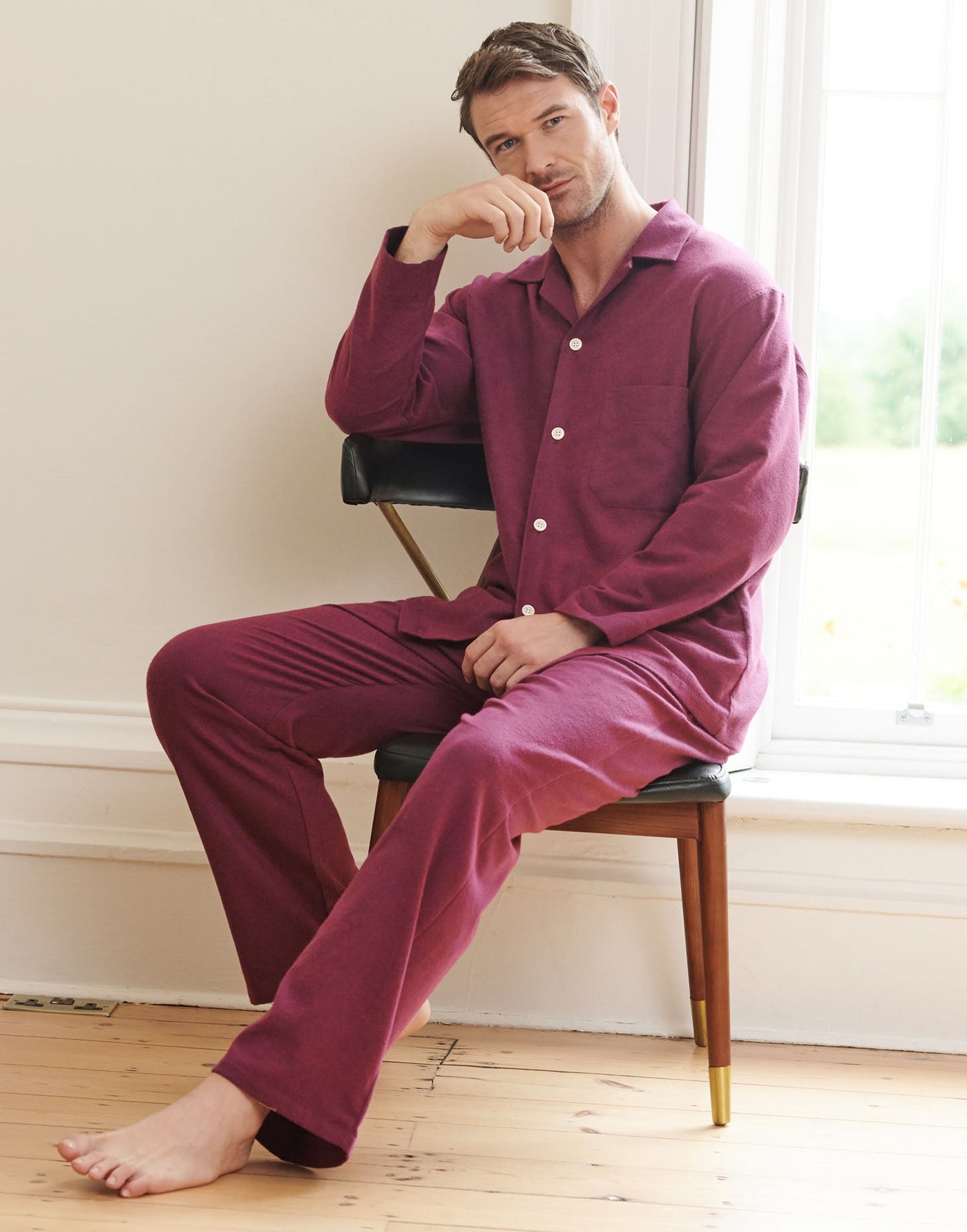 Men's Brushed Cotton Pyjama Set – Cahors Herringbone