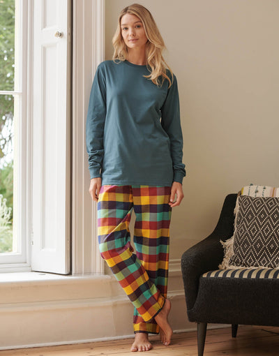 Women's Brushed Cotton Pyjama Trousers – Edinburgh Check