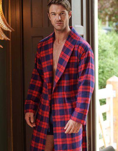 Men's Brushed Cotton Dressing Gown – Dumbarton Tartan