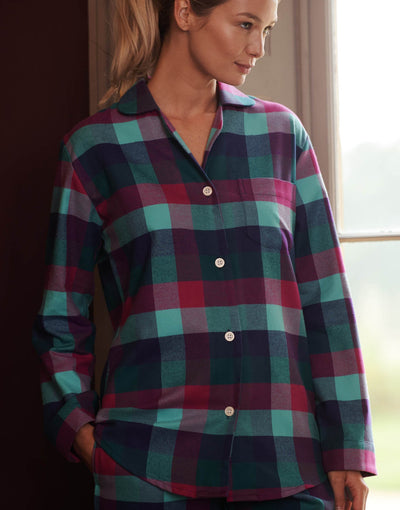 Women's Brushed Cotton Pyjama Set – Montrose Check