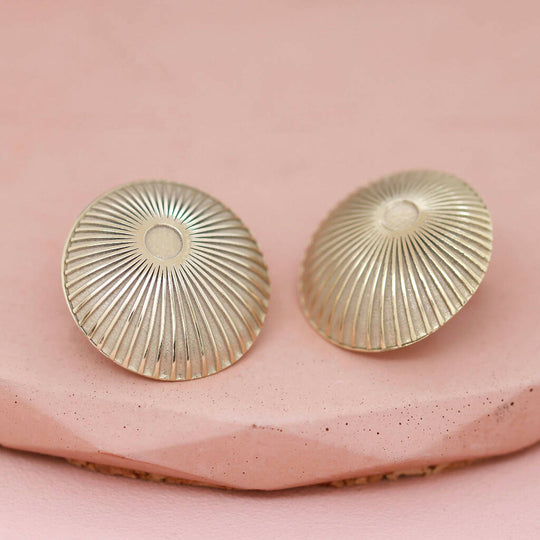 Sunburst Stud Earrings in Solid 9ct Gold