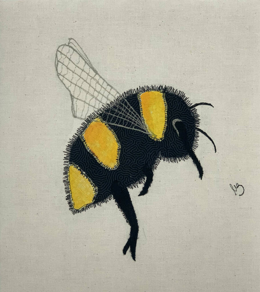 Fabric and Stitch Bumble Bee Artwork