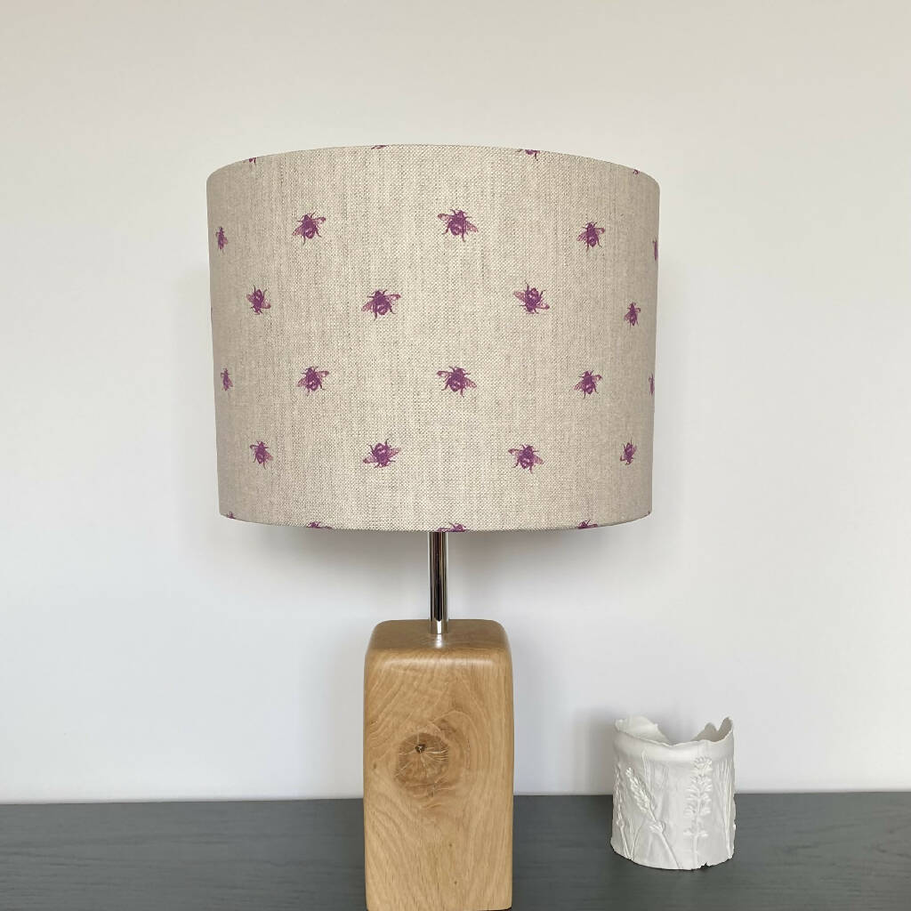 Bee Design Lampshade in Natural Linen