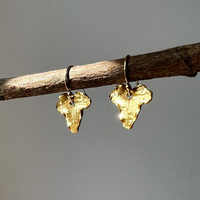 Gold Ivy Leaf Earrings