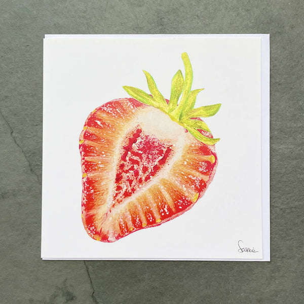 Strawberry Cornish Greetings Card