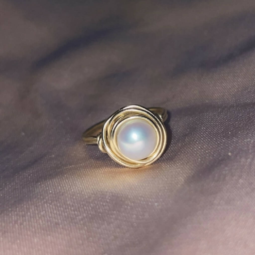 Pearl 12ct Gold Filled Ring