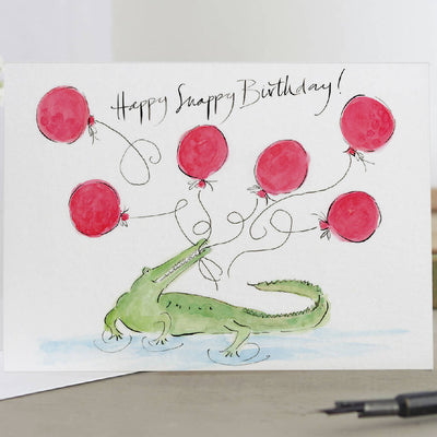 'Happy Snappy Birthday!' Crocodile Birthday Card