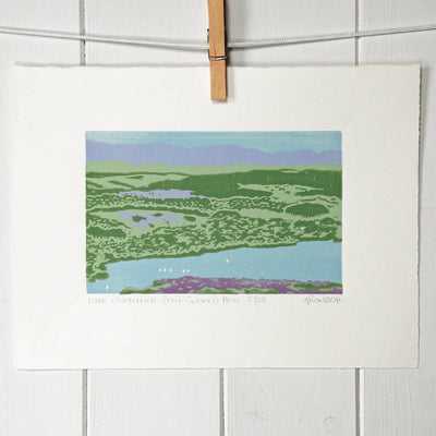 Lake Windermere from Gummer's How - Limited Edition - Original Linocut Print