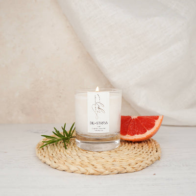 De-Stress with Grapefruit, Rosemary & Palmarosa Essential Oil Candle