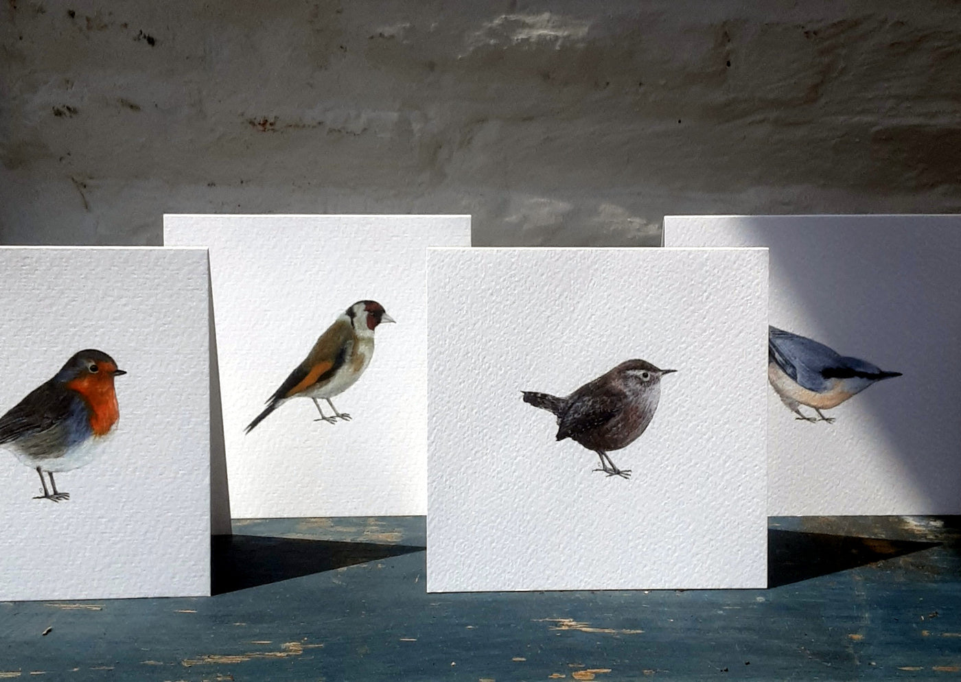 Notecards Mixed Pack of 4 in Garden Birds