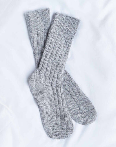 Women's Alpaca Bed Socks – Light Grey