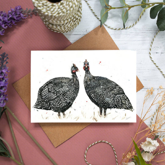 Guinea Fowls Greeting Card