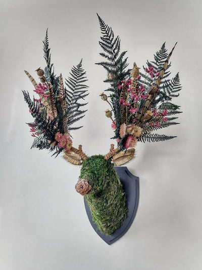 British Woodlands Botanical Stag Wall Mount