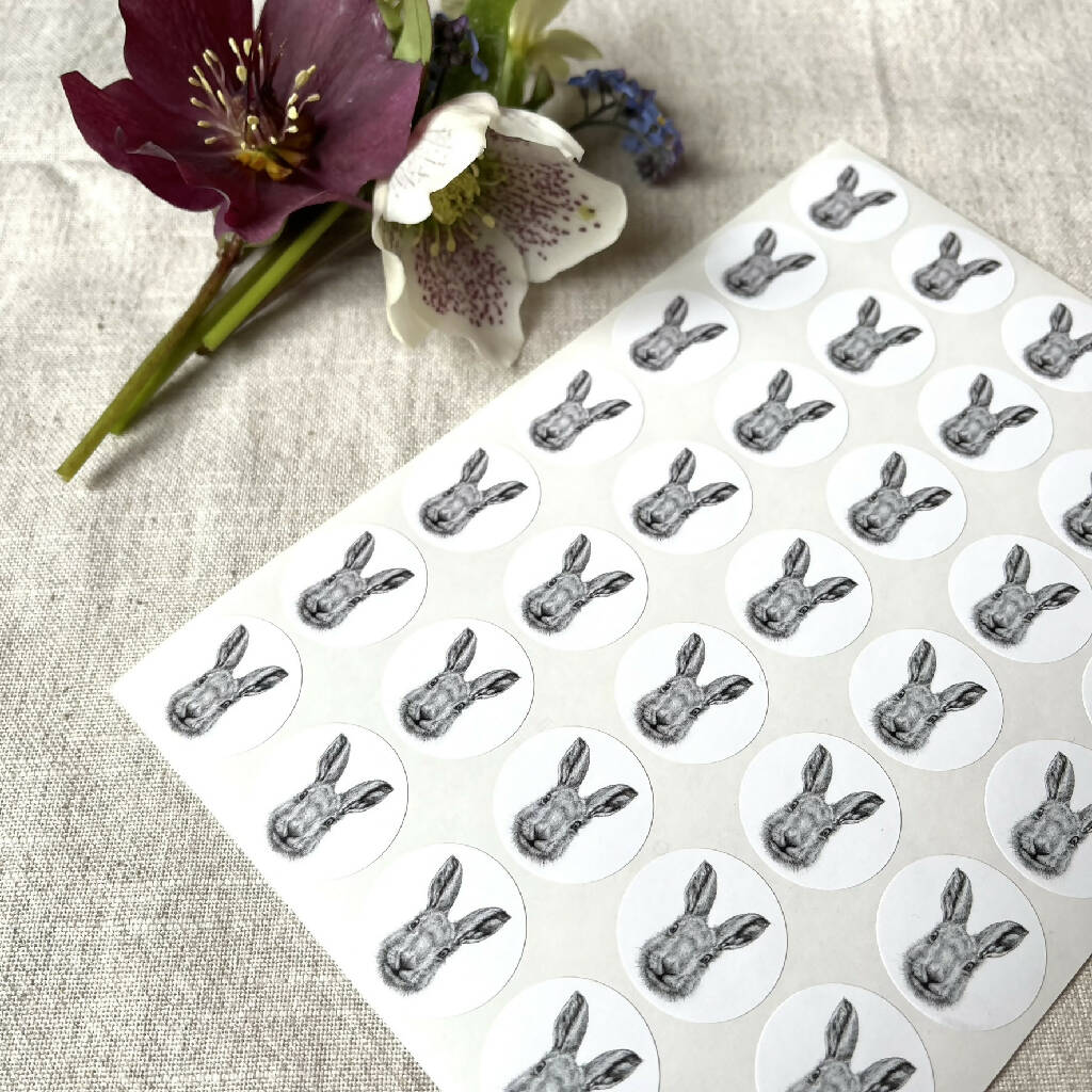 Spring Hare Stationery and Tea Towel gift set