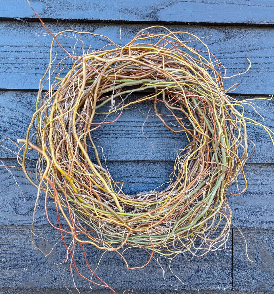 Spring Wreath Made From Curly Willow