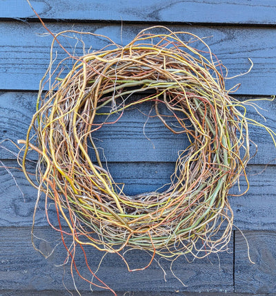 Spring Wreath Made From Curly Willow