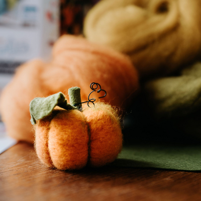 Wooly Pumpkins Needle Felting Craft Kit