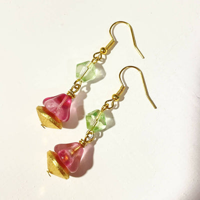 Jewels of Flowers Brass Earrings