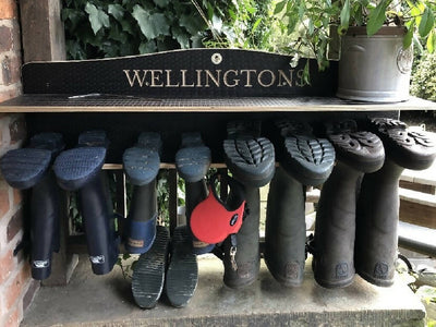 Wooden Welly Rack In Brown
