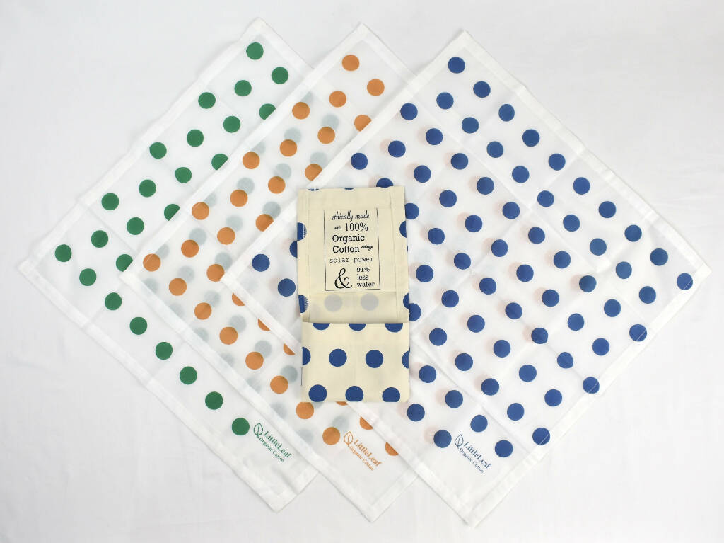 Spotty Handkerchiefs in 100% organic cotton