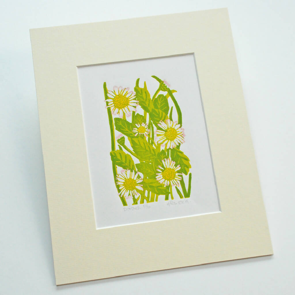 Daisies - Limited Edition - Original Linocut Print