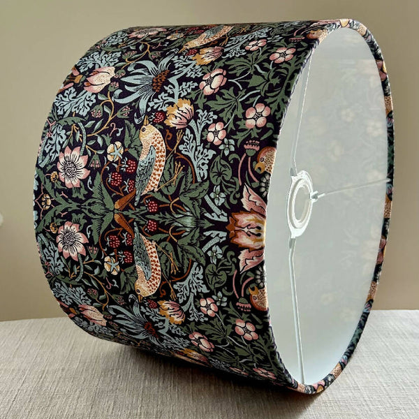 William Morris 'Strawberry Thief' Velvet Lampshade