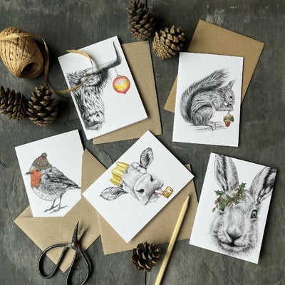 Set of 5 Christmas Cards