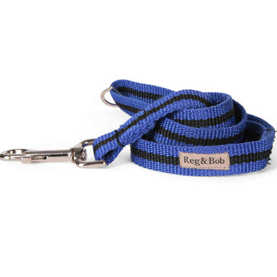 Dog Lead In Blue And Black Stripe - 2 sizes available