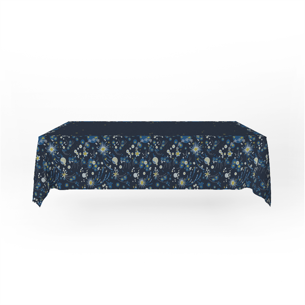 Solaris in Blue Linen Tablecloth