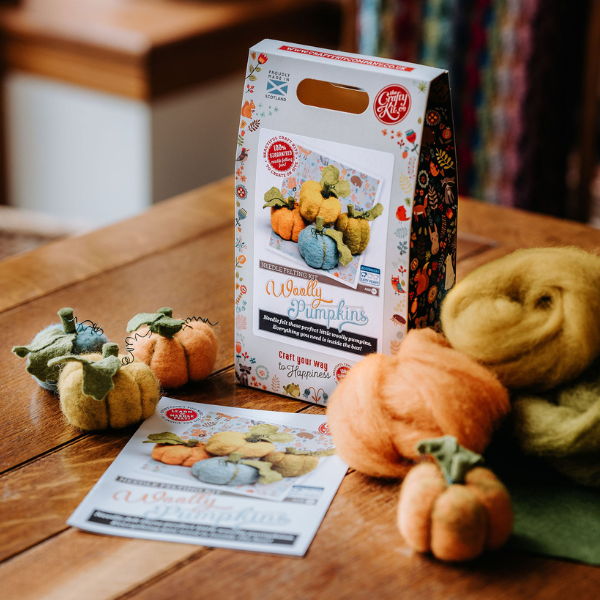 Wooly Pumpkins Needle Felting Craft Kit