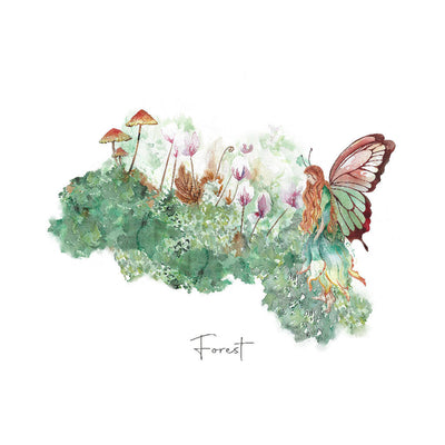 Forest Fairy Watercolour Art Print