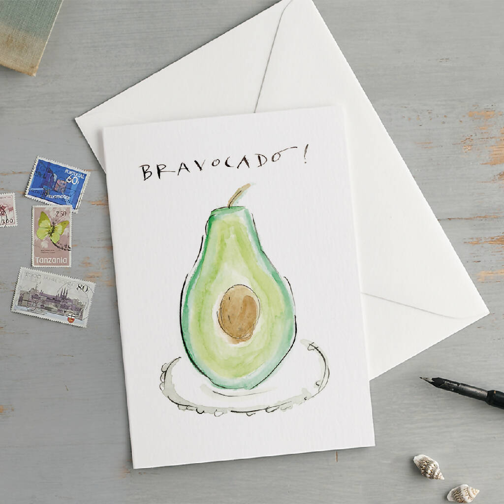 'Bravocado!' Funny Avocado Congratulations Card