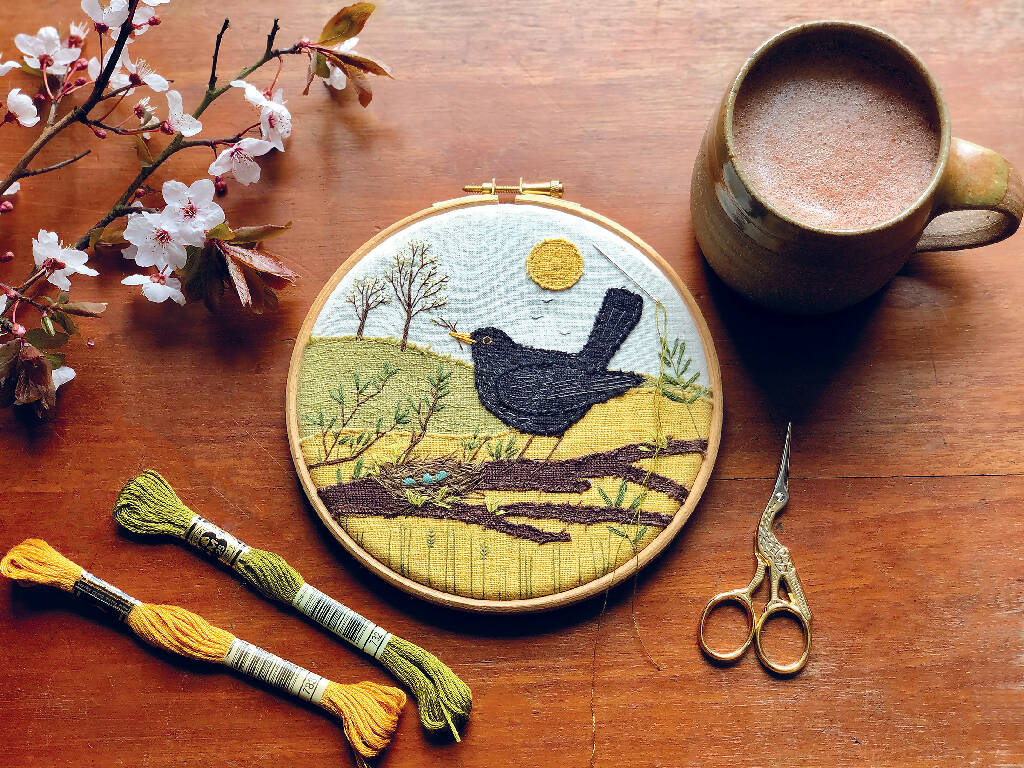 Blackbird Appliqué and Embroidery Kit