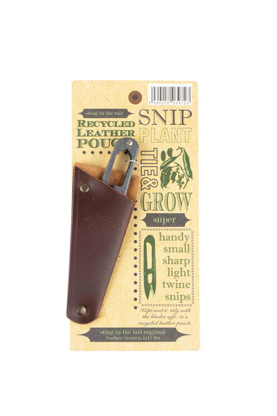 Garden Snips in Leather Pouch