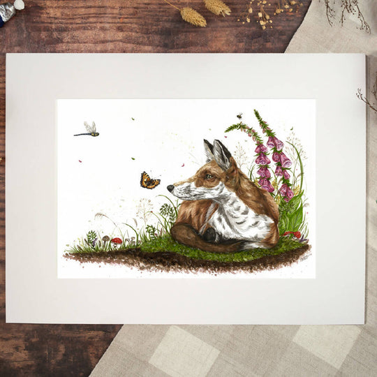 Fox in Foxgloves 'Flynn' Limited Edition Print