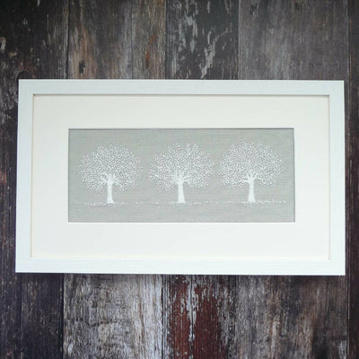 Embroidery Kit - Three White Trees
