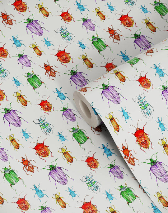Colourful Beetle Designer Wallpaper