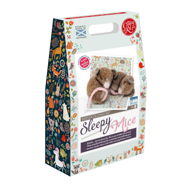 Sleepy Mice Needle Felting Craft Kit