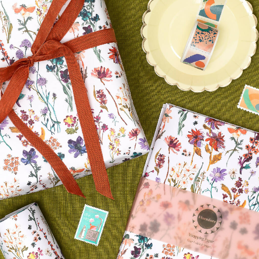 Floral Wrapping Paper Set