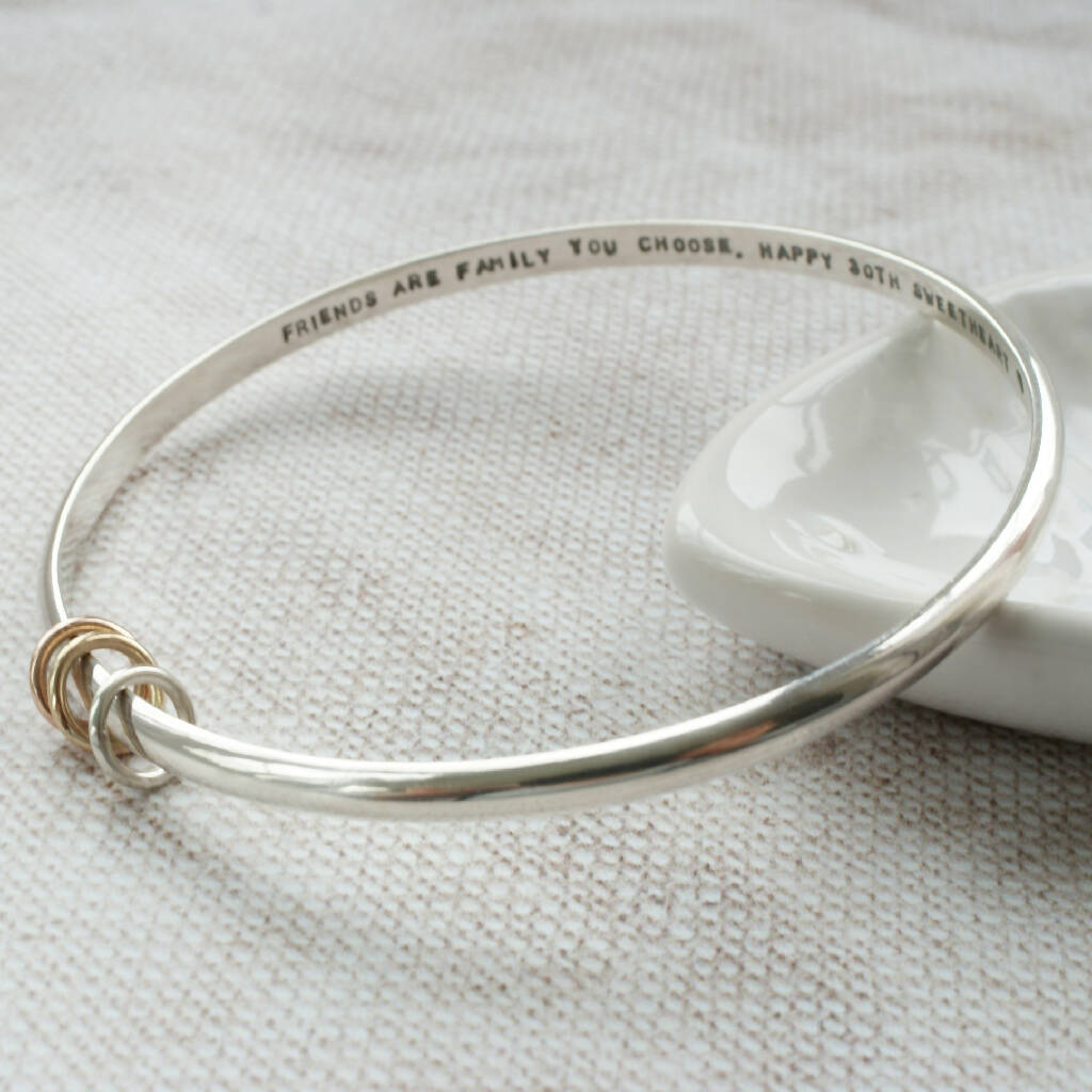 Sterling Silver Personalised Bangle