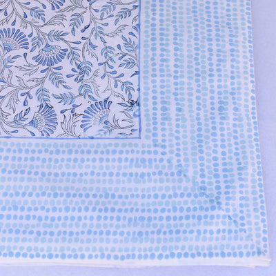 Blue & White Botanical Tablecloth